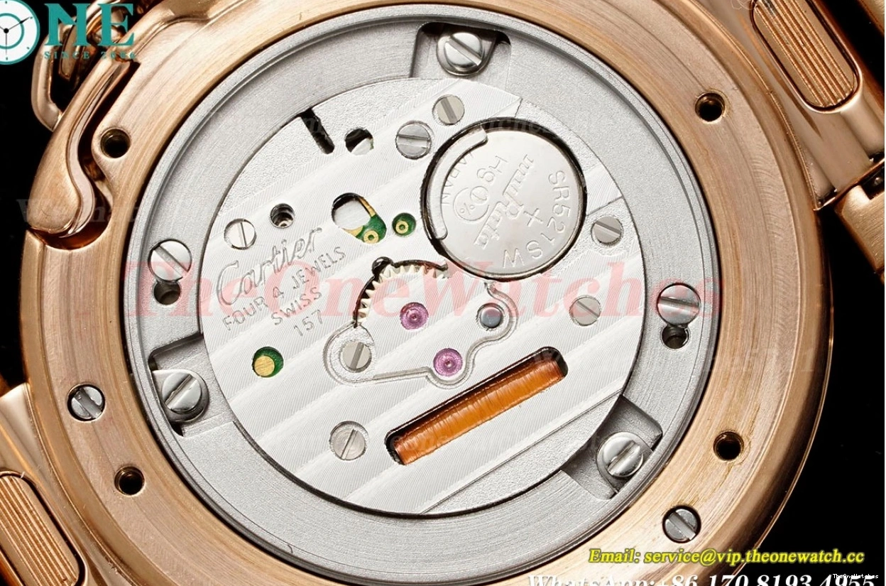 Ladies RG Dial Dia White 30mm AF RG Quartz De Pasha Cartier 0116